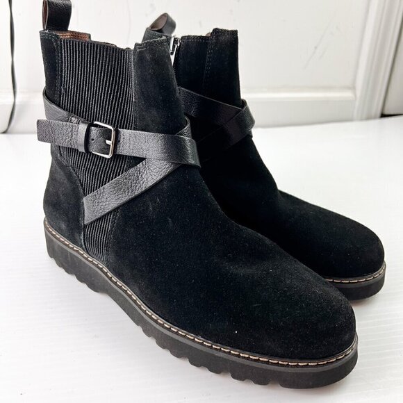 Donald J Pliner Captain Leather & Suede Bootie Size 9.5 - Picture 7 of 16